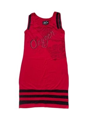 Summer Dress Oxygen Red with Black Lace Band